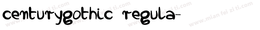 centurygothic regula字体转换